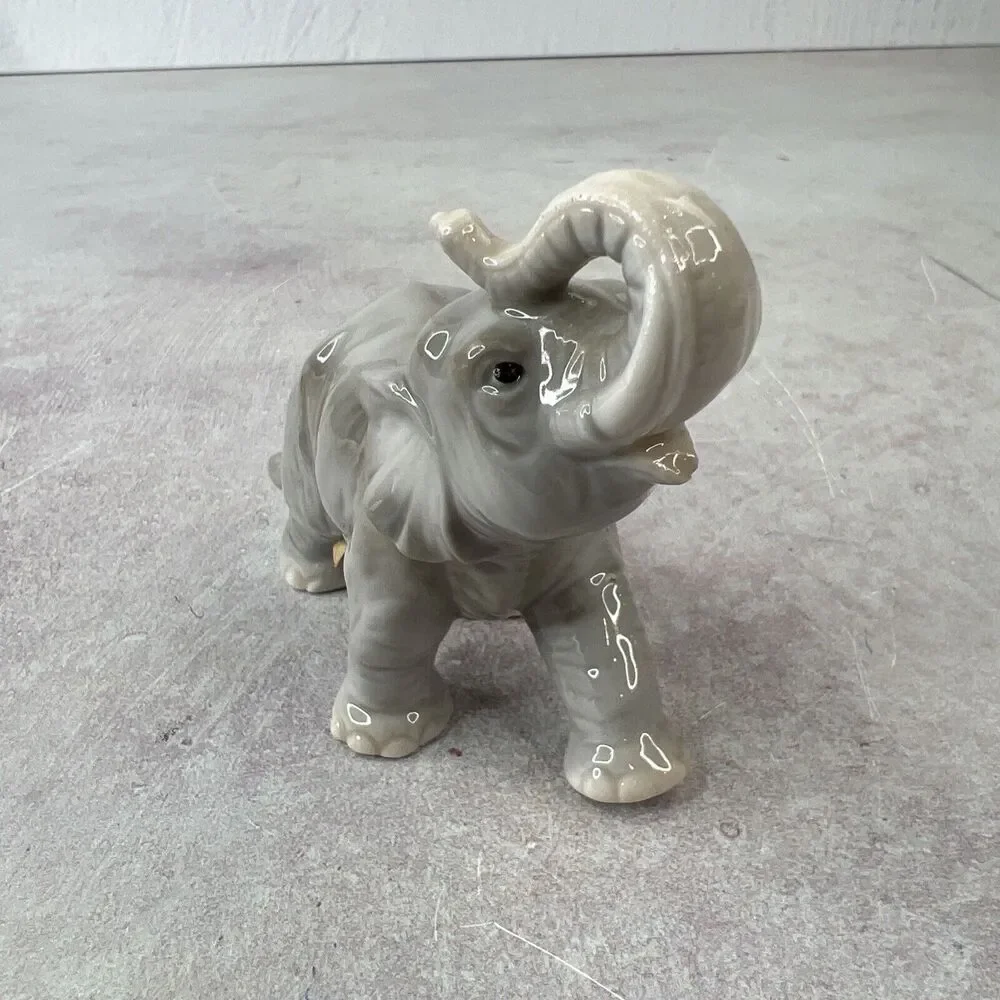 Vintage George Good‎ Miniature Porcelain Elephant Figurine